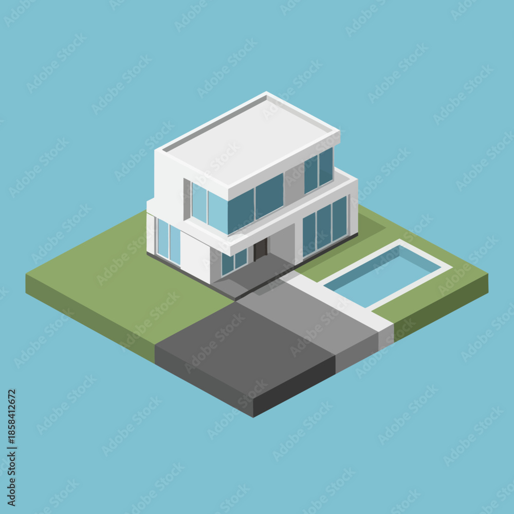 custom made wallpaper toronto digitalModern White House with Pool and Garden.