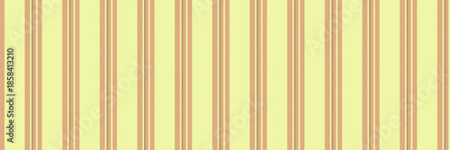 Aative lines vector fabric, graphic stripe pattern vertical. Ganvas seamless background texture textile in lime and indian red colors.