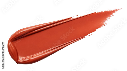 Isolated cosmetic paint stroke texture, bright orange, color swatch, vivid pigment, liquid paint