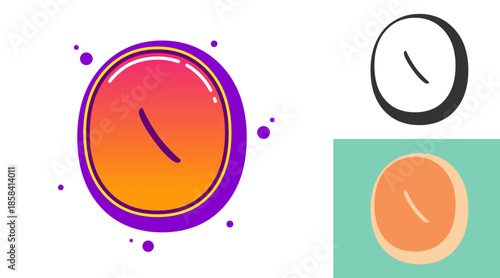 0 zero number design for festival or birthday party in graffiti style. Creative modern lettering for kids.