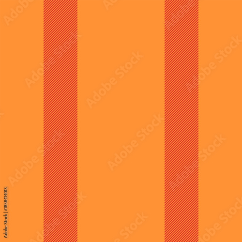 Tatch vertical seamless vector, yard lines textile pattern. Lketch background texture stripe fabric in tangerine and red colors.