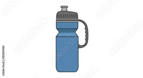 Blue Sports Water Bottle with Handle for Hydration.