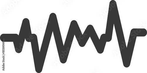 The illustration shows a stylized waveform pattern on a plain background.