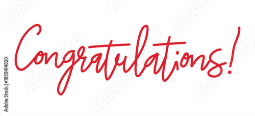 Elegant Congratulations Calligraphy Text Design