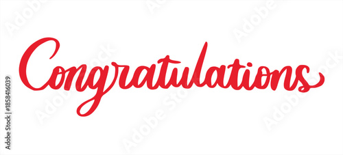 Elegant Congratulations Calligraphy Text Design