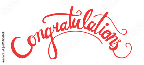 Elegant Congratulations Calligraphy Text Design