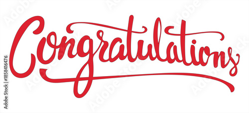 Elegant Congratulations Calligraphy Text Design