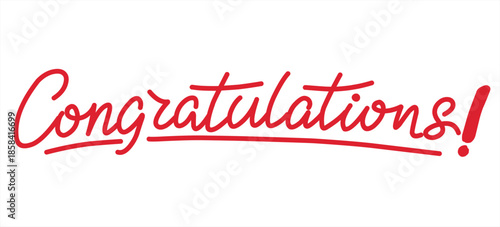 Elegant Congratulations Calligraphy Text Design