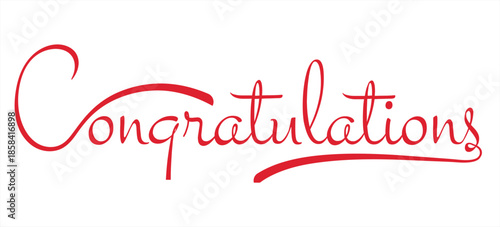 Elegant Congratulations Calligraphy Text Design