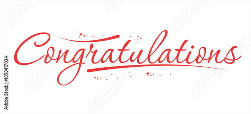 Elegant Congratulations Calligraphy Text Design