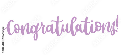 Elegant Congratulations Calligraphy Text Design