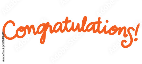 Elegant Congratulations Calligraphy Text Design