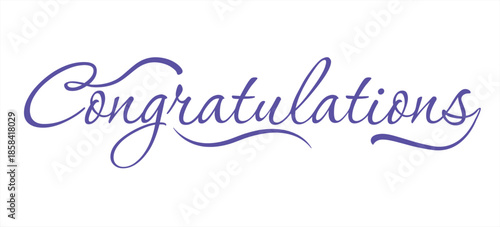 Elegant Congratulations Calligraphy Text Design
