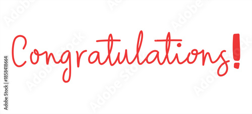 Elegant Congratulations Calligraphy Text Design