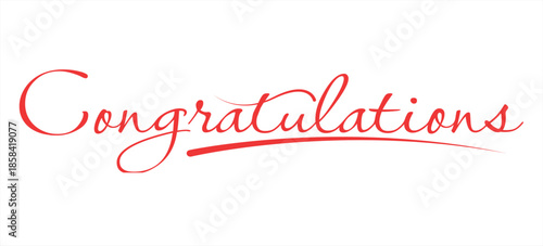 Elegant Congratulations Calligraphy Text Design