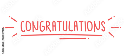 Elegant Congratulations Calligraphy Text Design