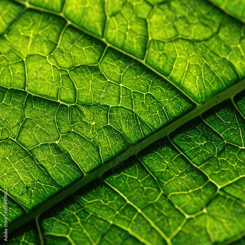 Close-up view of intricate leaf veins