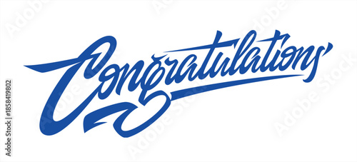 Elegant Congratulations Calligraphy Text Design