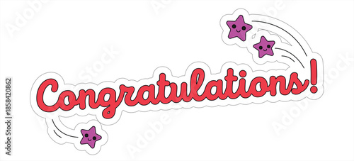 Elegant Congratulations Calligraphy Text Design