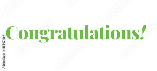 Elegant Congratulations Calligraphy Text Design