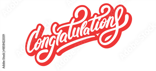Elegant Congratulations Calligraphy Text Design