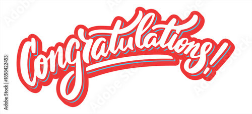 Elegant Congratulations Calligraphy Text Design