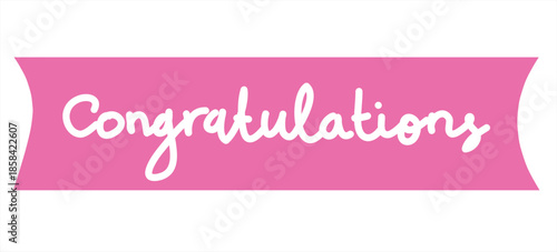 Elegant Congratulations Calligraphy Text Design