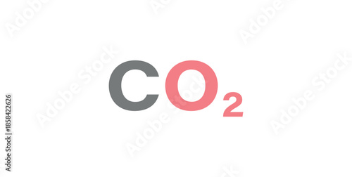 Carbon Dioxide (CO2) Structure Formula.