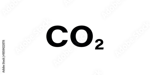 Carbon Dioxide (CO2) Structure Formula.