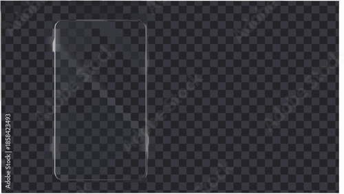 Photography style3d render of clear glass material