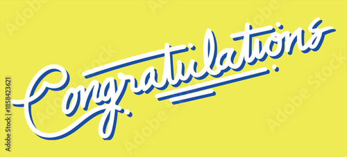 Elegant Congratulations Calligraphy Text Design