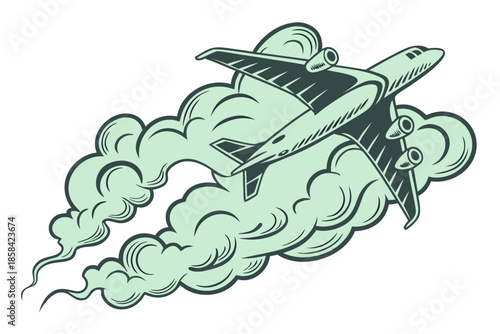 vector illustration of airplane