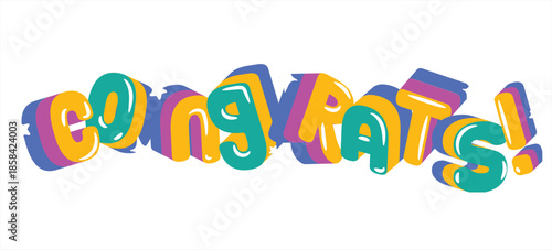 Elegant Congratulations Calligraphy Text Design