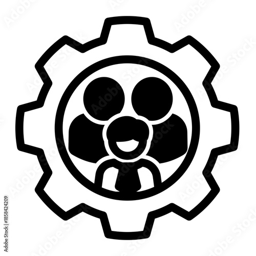 Group Management Partner Collaboration Icon from Help and Support Icon Collection (Mixed style)