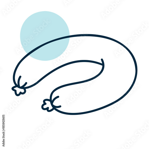 Ring Bologna Sausage Minimalistic Flat Icon
