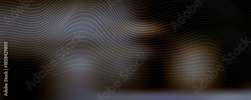 Dark Brown vertical background with abstract lines. An elegant bright illustration with gradient. A completely new design for your business.