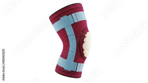 Isolated knee brace, orthosis, injury support for knee issues, athletic protection against risk