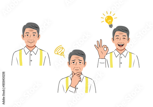 Man expressing thoughts and ideas - Lifestyle Illustration, Flat Line Art, Flat Style Illustration, Flat Line Illustration, Cartoon Line Illustration, Modern Outline Flat Illustration