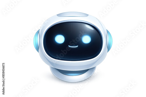 Wallpaper Mural Cute futuristic robot head on transparent background image render. Torontodigital.ca