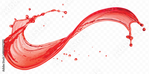 realistic 3d smooth liquid clean water splash in different color and curve style isolated on transparent background