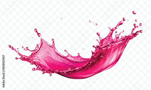 realistic 3d smooth liquid clean water splash in different color and curve style isolated on transparent background