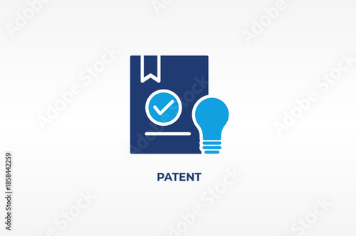 Patent vector, icon or logo sign isolated symbol illustration