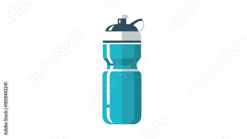 Refreshing Hydration: A vibrant turquoise water bottle stands tall, ready to quench thirst and fuel the body. a modern lifestyle companion.