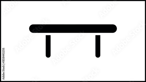 Minimalist Table Icon: A clean, minimalist illustration of a simple table icon, perfect for use in design projects or as a visual representation of furniture.