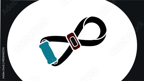 Resistance Band Exercise: The image showcases a resistance band, an essential tool for effective strength training and fitness workouts. This versatile equipment provides variable resistance.