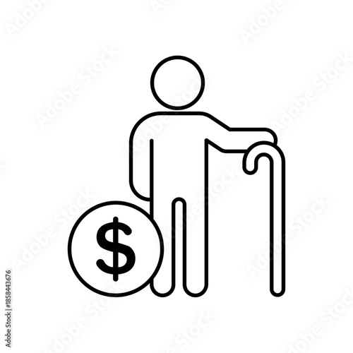 Icon a Retirement Savings, isolated against a clean background.