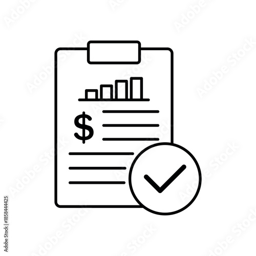 Icon a Financial Compliance, isolated against a clean background.