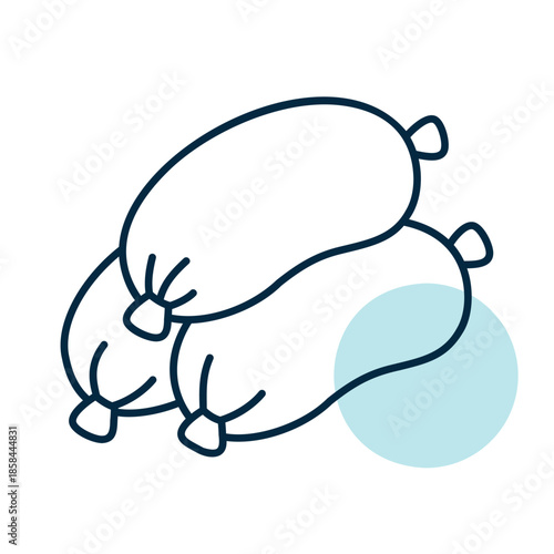 Bratwurst Sausages Minimalistic Flat Icon