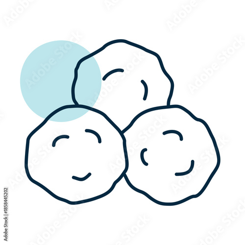 Meatballs Minced Meat Minimalistic Flat Icon