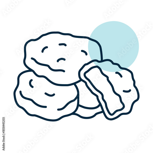 Fried Chicken Nuggets Minimalistic Flat Icon